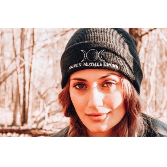 Triple Goddess Embroidered Cuffed Beanie - Picture 3 of 6